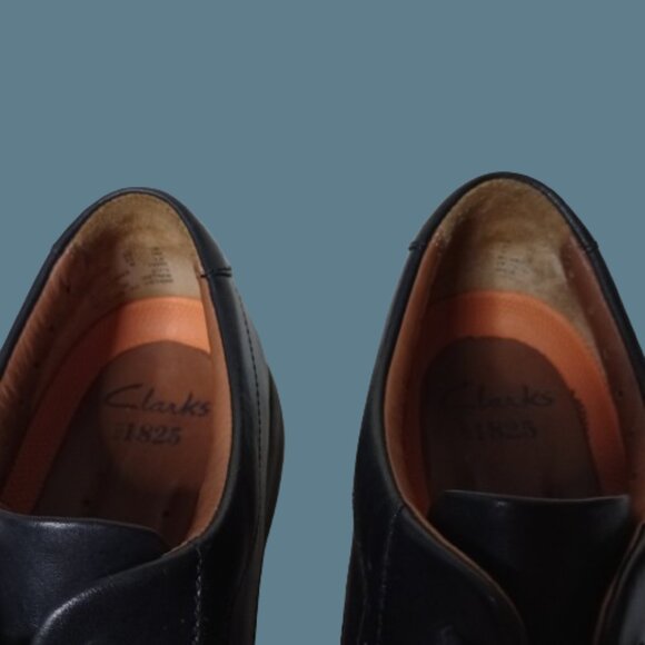 BLACK CLARKS UNSTRUCTURED LACEUP DRESS SHOES MEN"S SIZE 10 M - Picture 4 of 6